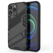 Punk Armor 2 in 1 PC + custodia per telefono in TPU con supporto invisibile, For iPhone 13 Pro Max