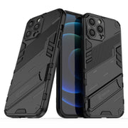 Punk Armor 2 in 1 PC + custodia per telefono in TPU con supporto invisibile, For iPhone 13 Pro Max
