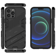 Punk Armor 2 in 1 PC + custodia per telefono in TPU con supporto invisibile, For iPhone 13 Pro Max