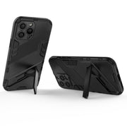 Punk Armor 2 in 1 PC + custodia per telefono in TPU con supporto invisibile, For iPhone 13 Pro Max