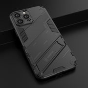 Punk Armor 2 in 1 PC + custodia per telefono in TPU con supporto invisibile, For iPhone 13 Pro Max