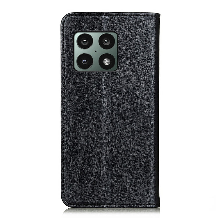 Custodia per telefono in pelle a vibrazione orizzontale con struttura magnetica Crazy Horse con supporto, slot per schede e portafoglio, For OnePlus 10 Pro