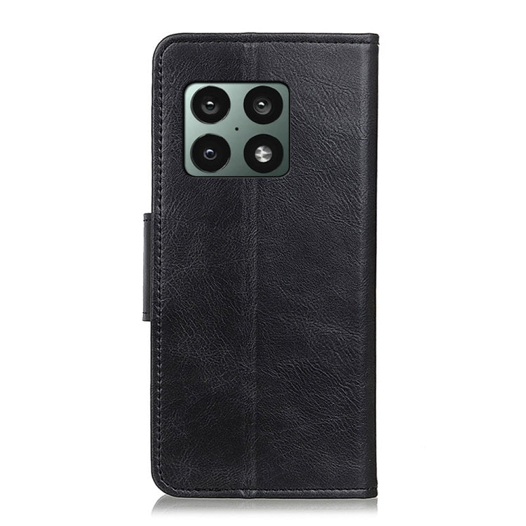 Custodia per telefono in pelle a conchiglia orizzontale con texture cavallo pazzo Mirren con supporto, slot per carte e portafoglio, For OnePlus 10 Pro