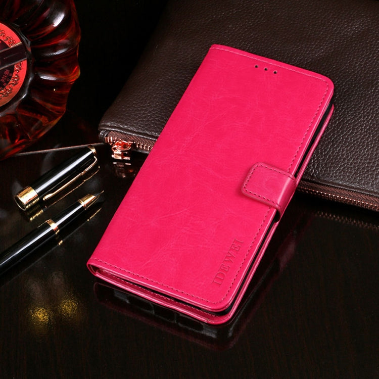 idewei Custodia per telefono in pelle con texture Crazy Horse, For Umidigi Bison X10, For Vivo T1X, For Vivo Y53S 4G