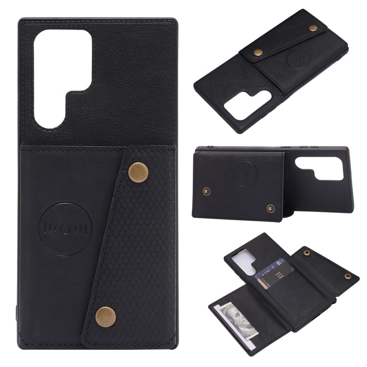 Custodia magnetica per telefono con doppia fibbia PU + TPU, For Samsung Galaxy S22 5G, For Xiaomi 11T, For Samsung Galaxy S22+ 5G, For Samsung Galaxy S22 Ultra 5G