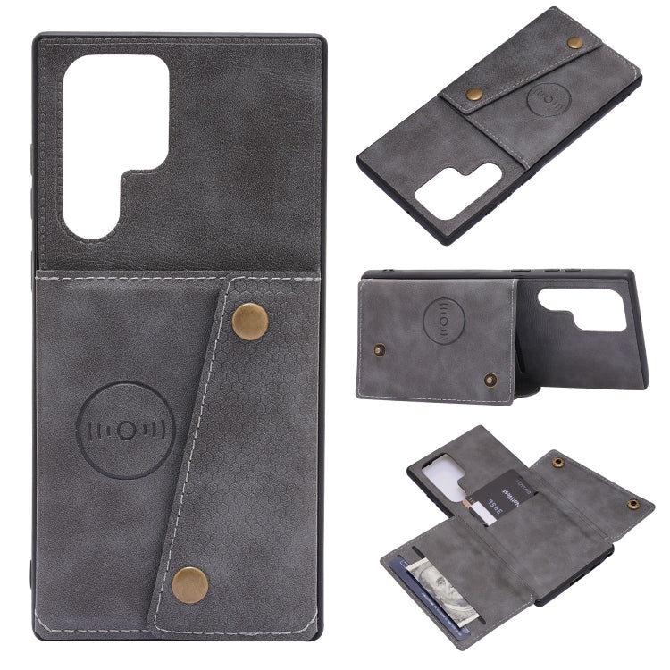 Custodia magnetica per telefono con doppia fibbia PU + TPU, For Samsung Galaxy S22 5G, For Xiaomi 11T, For Samsung Galaxy S22+ 5G, For Samsung Galaxy S22 Ultra 5G