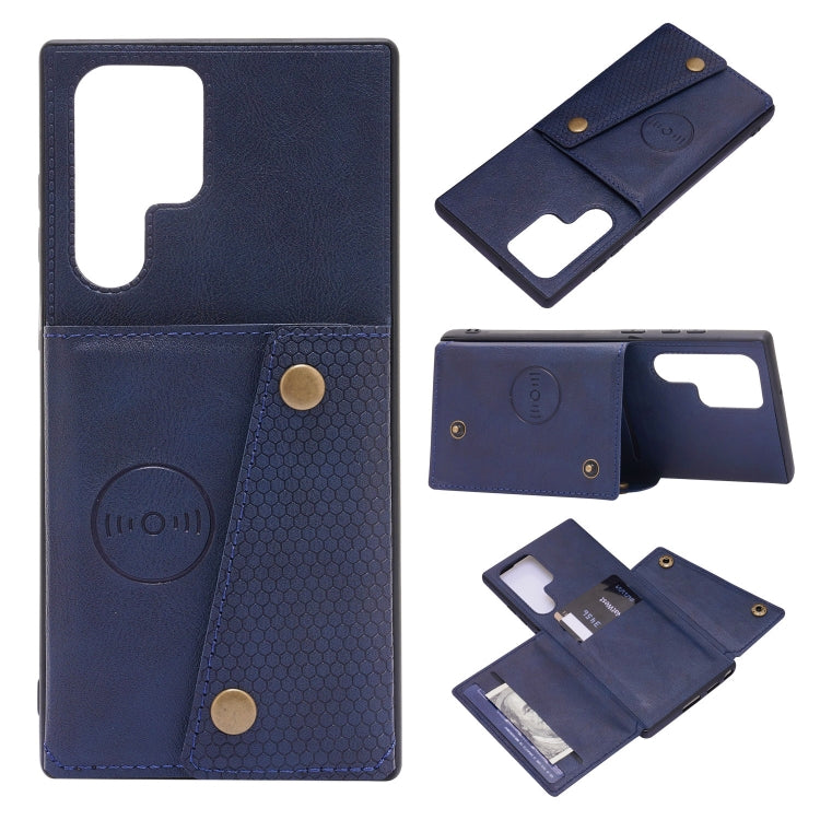 Custodia magnetica per telefono con doppia fibbia PU + TPU, For Samsung Galaxy S22 5G, For Xiaomi 11T, For Samsung Galaxy S22+ 5G, For Samsung Galaxy S22 Ultra 5G