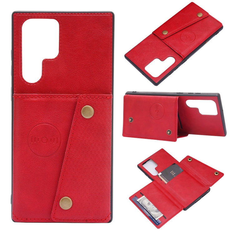 Custodia magnetica per telefono con doppia fibbia PU + TPU, For Samsung Galaxy S22 5G, For Xiaomi 11T, For Samsung Galaxy S22+ 5G, For Samsung Galaxy S22 Ultra 5G