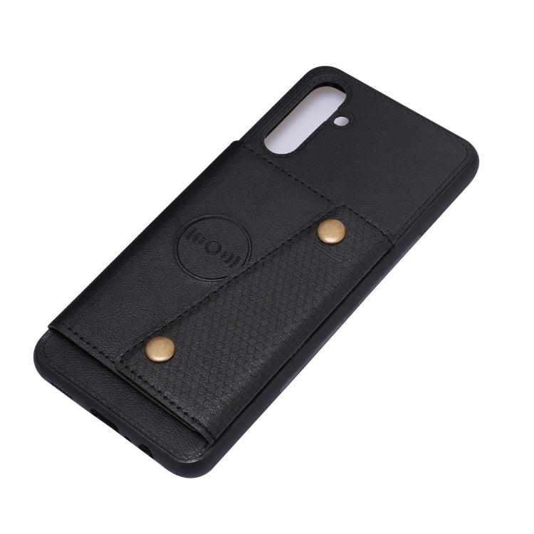 Custodia magnetica per telefono con doppia fibbia PU + TPU, For Samsung Galaxy A13 5G