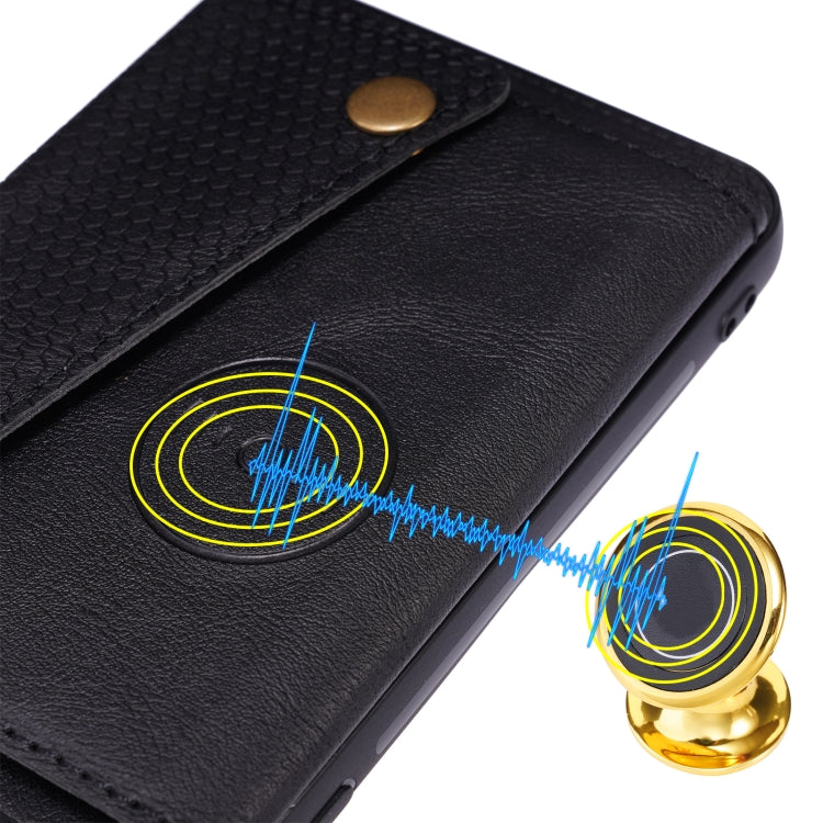 Custodia magnetica per telefono con doppia fibbia PU + TPU, For Samsung Galaxy A13 5G