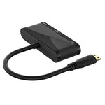 h114 Cavo convertitore 3 in 1 Mini HDMI a HDMI + VGA + 3.5 Audio, h114