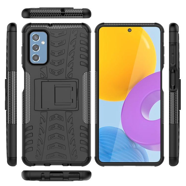 Gomma Texture TPU + Custodia per telefono PC con supporto, For Samsung Galaxy M52 5G