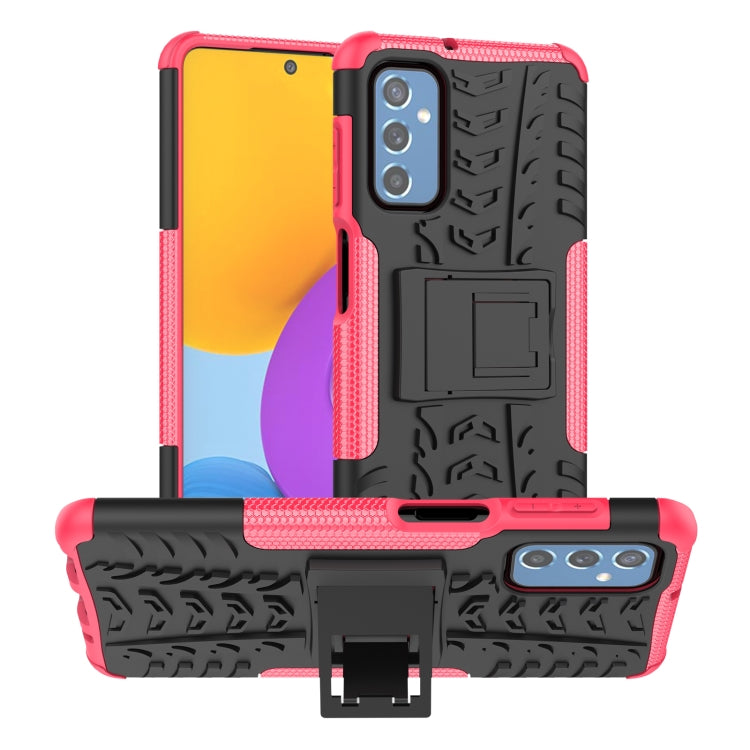 Gomma Texture TPU + Custodia per telefono PC con supporto, For Samsung Galaxy M52 5G