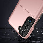 Custodia per telefono con armatura antiurto con slot per schede, For Samsung Galaxy S22 5G, For Samsung Galaxy S22+ 5G