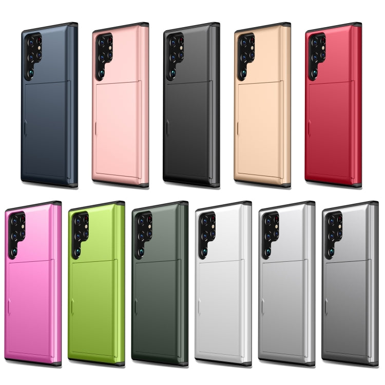 Custodia per telefono con armatura antiurto con slot per schede, For Samsung Galaxy S22 Ultra 5G