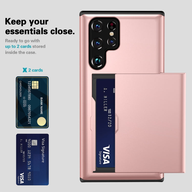 Custodia per telefono con armatura antiurto con slot per schede, For Samsung Galaxy S22 Ultra 5G