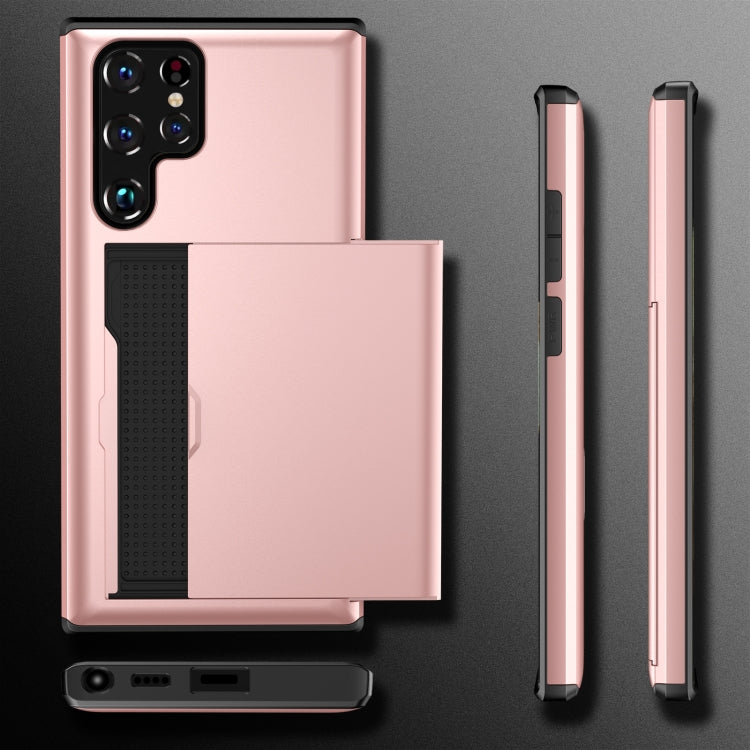 Custodia per telefono con armatura antiurto con slot per schede, For Samsung Galaxy S22 Ultra 5G