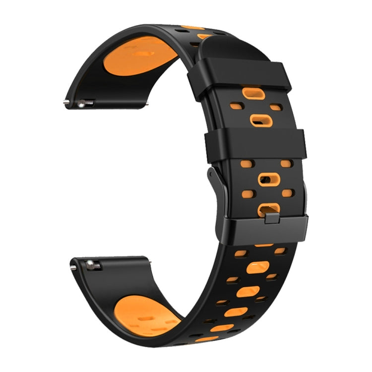 Cinturino in silicone bicolore da 22 mm con tre file di fori, For Huawei Watch GT 3