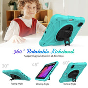 Custodia antiurto per tablet combinata PC + silicone con supporto, cinturino da polso e tracolla, For iPad mini 6 / mini 2024