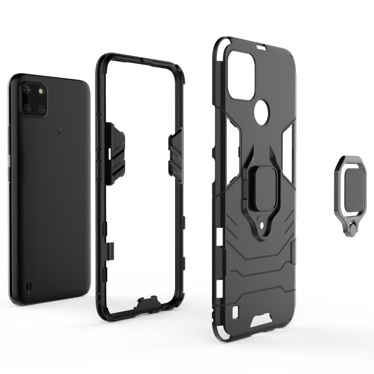 Custodia protettiva antiurto per PC + TPU con supporto per anello magnetico, For OPPO Realme C21Y