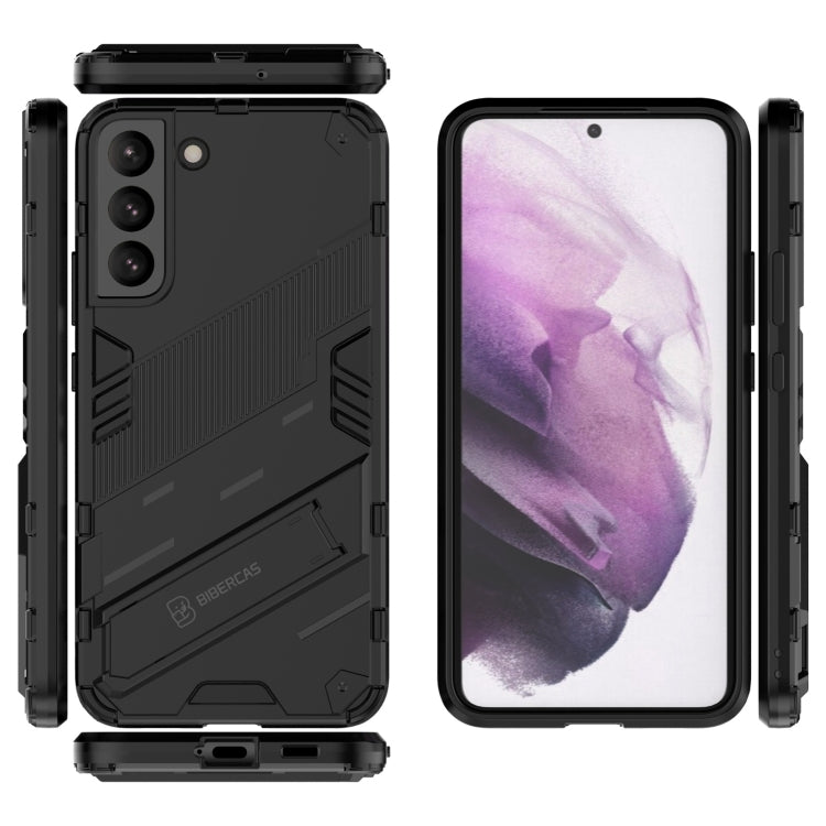 Punk Armor 2 in 1 PC + custodia per telefono antiurto in TPU con supporto invisibile, For Samsung Galaxy S22+ 5G, For Samsung Galaxy S22 Ultra 5G, For Samsung Galaxy S22 5G
