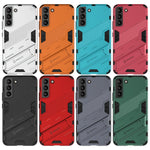 Punk Armor 2 in 1 PC + custodia per telefono antiurto in TPU con supporto invisibile, For Samsung Galaxy S22+ 5G, For Samsung Galaxy S22 Ultra 5G, For Samsung Galaxy S22 5G