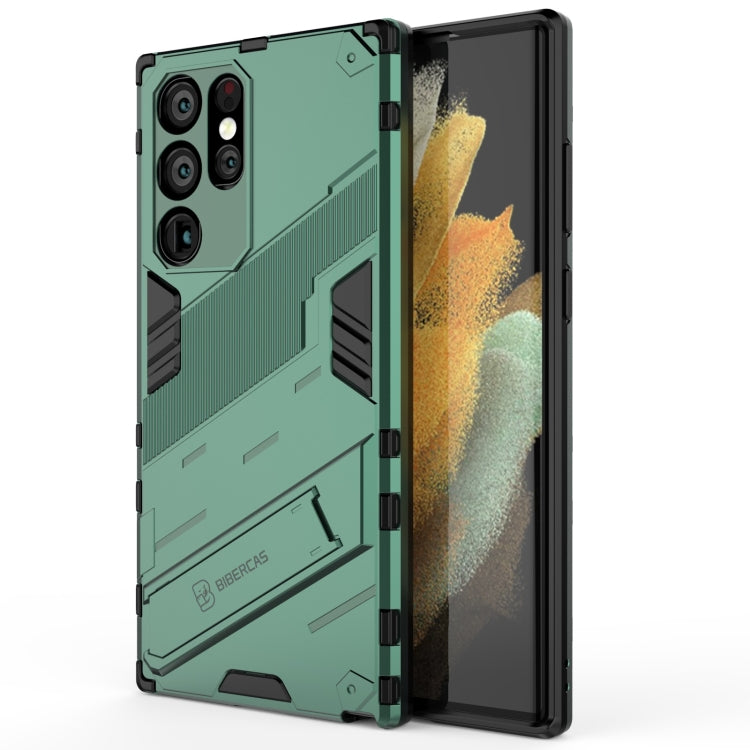 Punk Armor 2 in 1 PC + custodia per telefono antiurto in TPU con supporto invisibile, For Samsung Galaxy S22+ 5G, For Samsung Galaxy S22 Ultra 5G, For Samsung Galaxy S22 5G