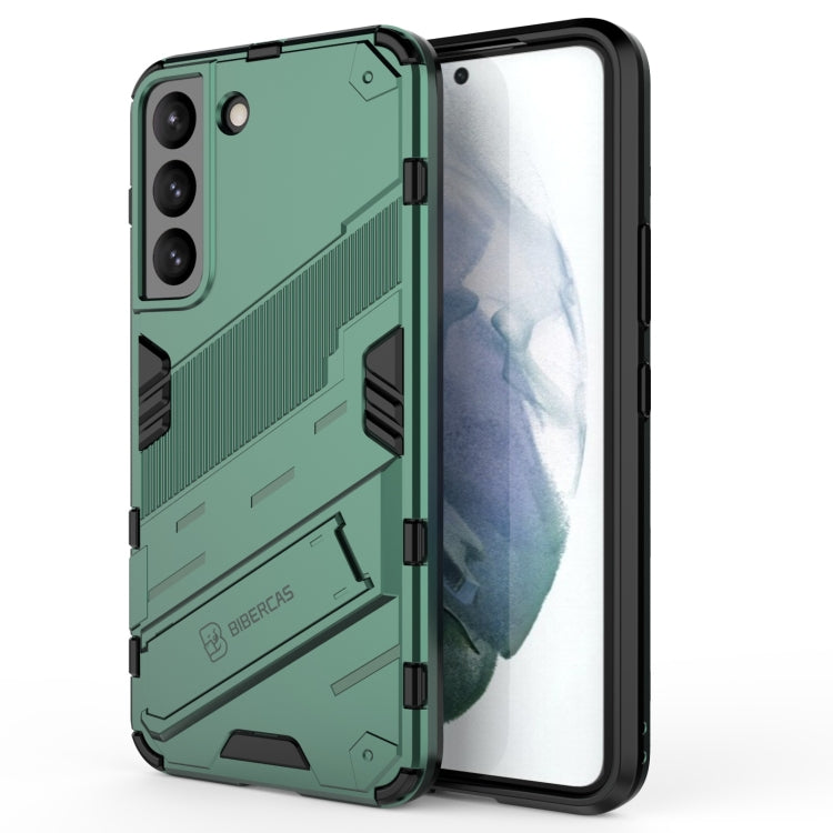 Punk Armor 2 in 1 PC + custodia per telefono antiurto in TPU con supporto invisibile, For Samsung Galaxy S22+ 5G, For Samsung Galaxy S22 Ultra 5G, For Samsung Galaxy S22 5G