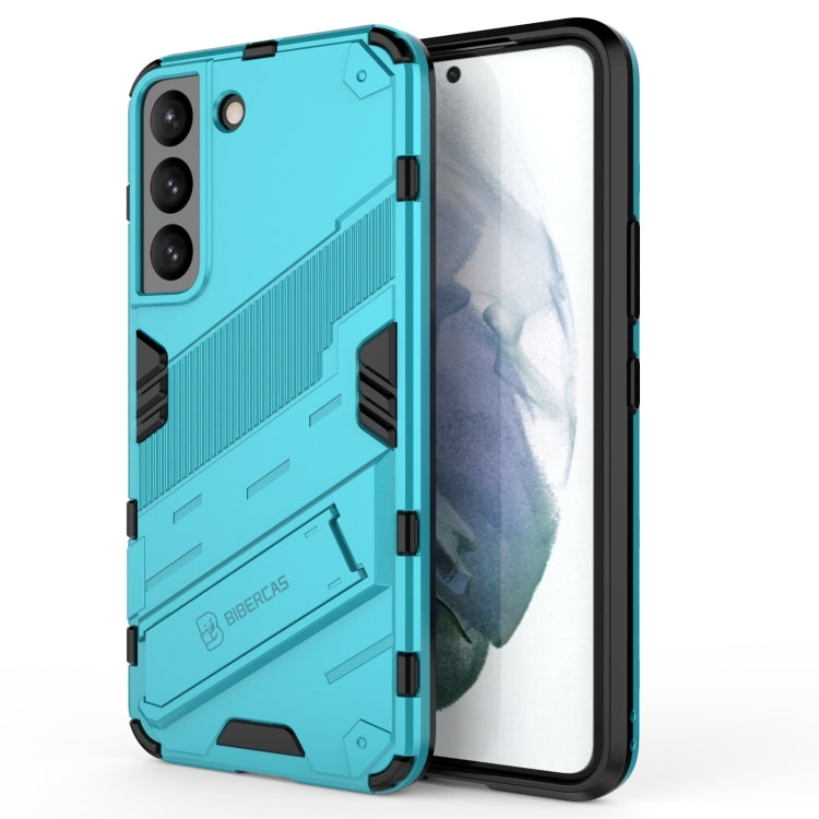 Punk Armor 2 in 1 PC + custodia per telefono antiurto in TPU con supporto invisibile, For Samsung Galaxy S22+ 5G, For Samsung Galaxy S22 Ultra 5G, For Samsung Galaxy S22 5G