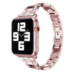 Cinturino in acciaio inossidabile tempestato di diamanti per la serie Apple Watch, 7 41mm / 6&SE&5&4 40mm / 3&2&1 38mm, 7 45mm / 6&SE&5&4 44mm / 3&2&1 42mm