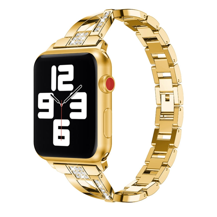 Cinturino in acciaio inossidabile tempestato di diamanti per la serie Apple Watch, 7 41mm / 6&SE&5&4 40mm / 3&2&1 38mm, 7 45mm / 6&SE&5&4 44mm / 3&2&1 42mm