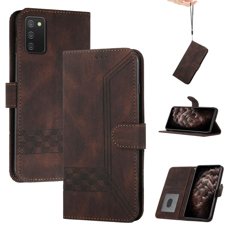 Custodia per cellulare in pelle con vibrazione Cubic Skin Feel, For Samsung Galaxy A02s 164mm, For Samsung Galaxy A02s 166mm, For Samsung Galaxy A03s 166mm, For Samsung Galaxy A10 / M10
