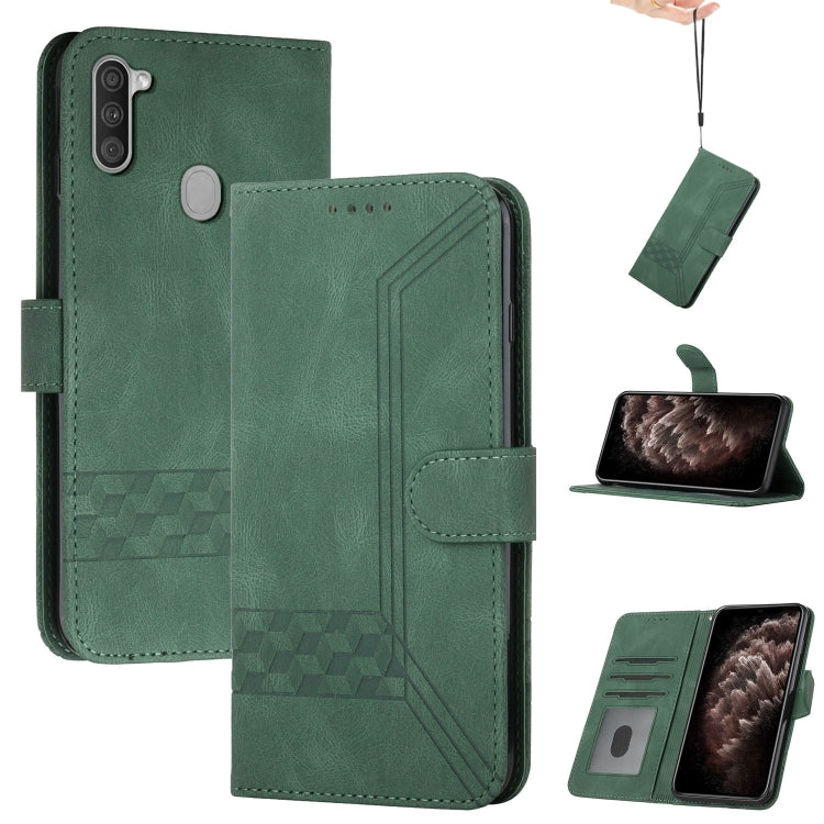 Custodia per cellulare in pelle con vibrazione Cubic Skin Feel, For Samsung Galaxy A10s, For Samsung Galaxy A11, For Samsung Galaxy A12, For Samsung Galaxy A13 5G