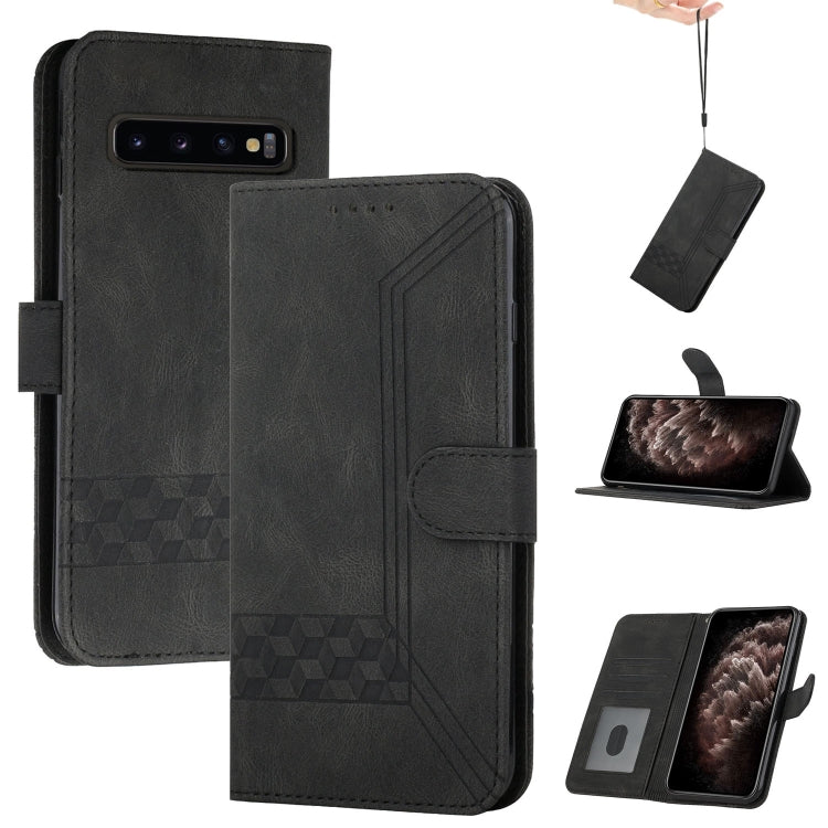 Custodia per cellulare in pelle con vibrazione Cubic Skin Feel, For Samsung Galaxy S10, For Samsung Galaxy S10e, For Samsung Galaxy S10+, For Samsung Galaxy S20