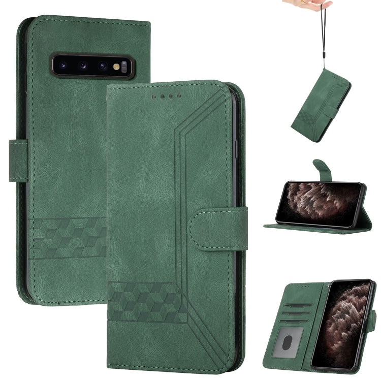 Custodia per cellulare in pelle con vibrazione Cubic Skin Feel, For Samsung Galaxy S10, For Samsung Galaxy S10e, For Samsung Galaxy S10+, For Samsung Galaxy S20