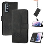 Custodia per cellulare in pelle con vibrazione Cubic Skin Feel, For Samsung Galaxy S21+ 5G, For Samsung Galaxy S21 FE 5G, For Samsung Galaxy S21 Ultra 5G, For Samsung Galaxy S22 5G
