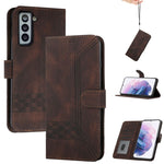 Custodia per cellulare in pelle con vibrazione Cubic Skin Feel, For Samsung Galaxy S21+ 5G, For Samsung Galaxy S21 FE 5G, For Samsung Galaxy S21 Ultra 5G, For Samsung Galaxy S22 5G