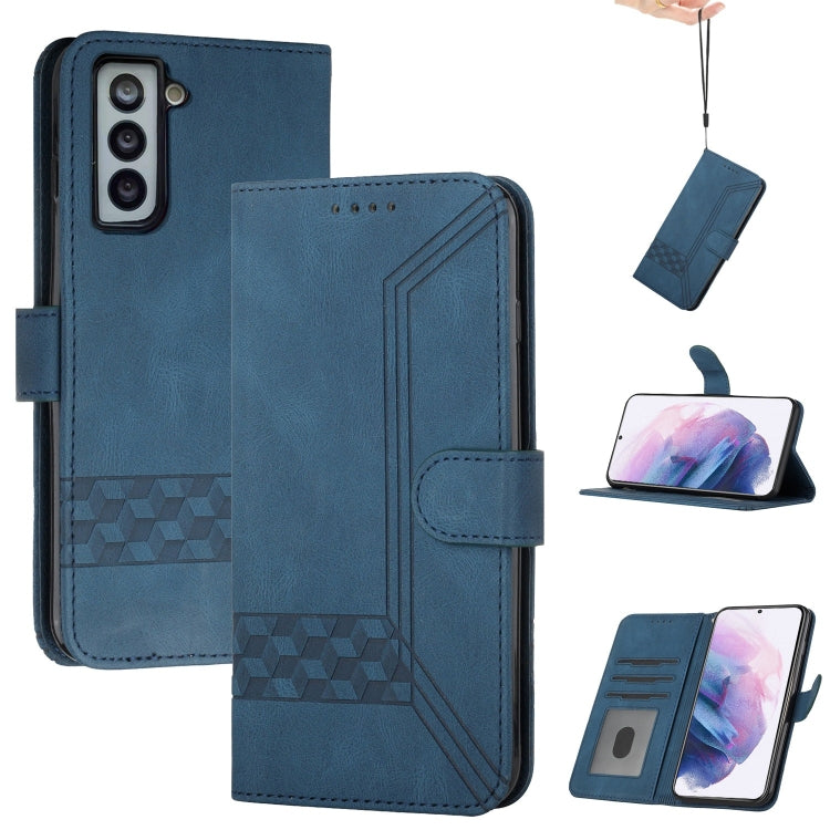 Custodia per cellulare in pelle con vibrazione Cubic Skin Feel, For Samsung Galaxy S21+ 5G, For Samsung Galaxy S21 FE 5G, For Samsung Galaxy S21 Ultra 5G, For Samsung Galaxy S22 5G