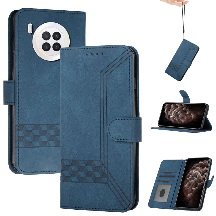 Custodia per cellulare in pelle con vibrazione Cubic Skin Feel, For Huawei nova 8, For Huawei nova 8i, For Huawei nova 8 SE, For Huawei nova 9, For Huawei P Smart 2019