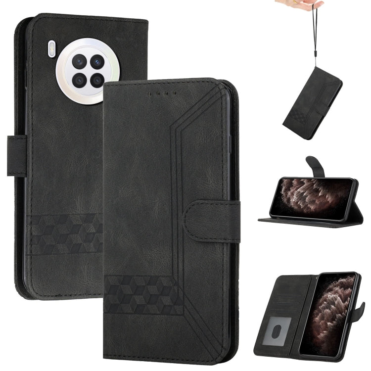 Custodia per cellulare in pelle con vibrazione Cubic Skin Feel, For Huawei nova 8, For Huawei nova 8i, For Huawei nova 8 SE, For Huawei nova 9, For Huawei P Smart 2019