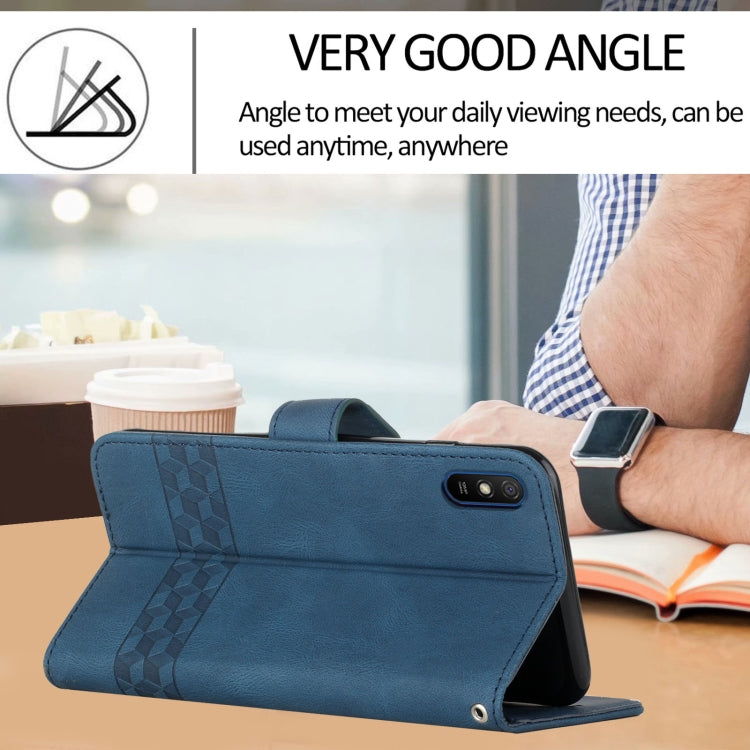 Custodia per cellulare in pelle con vibrazione Cubic Skin Feel, For Huawei Y5 2019, For Huawei Y6 2019, For Huawei Y7 2019, For Huawei Y9 2019