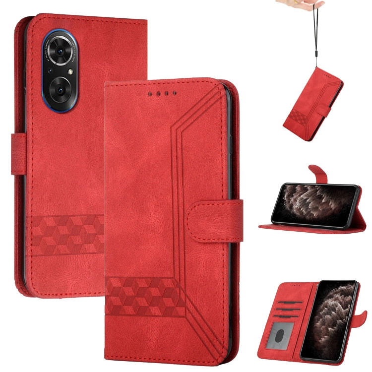 Custodia per cellulare in pelle con vibrazione Cubic Skin Feel, For Honor 50, For Honor 50 Pro, For Honor 50 SE, For Honor V40 4G