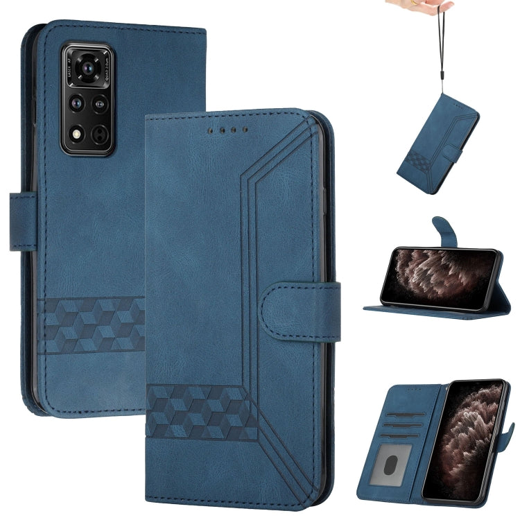 Custodia per cellulare in pelle con vibrazione Cubic Skin Feel, For Honor V40 5G