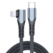 Cavo dati per telefono cellulare a gomito da 6 A PD 20 W USB-C / Type-C a 8 pin, 1m, 2m