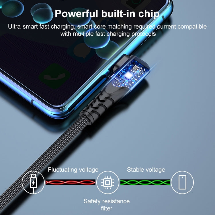 Cavo USB-C gomito 66W 6A nylon per iPhone 15 e 16