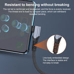 Cavo USB-C gomito 66W 6A nylon per iPhone 15 e 16
