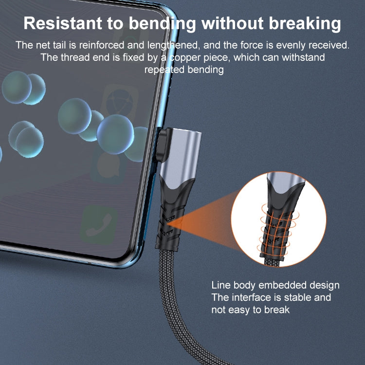 Cavo USB-C gomito 66W 6A nylon per iPhone 15 e 16