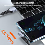 Cavo USB-C gomito 66W 6A nylon per iPhone 15 e 16
