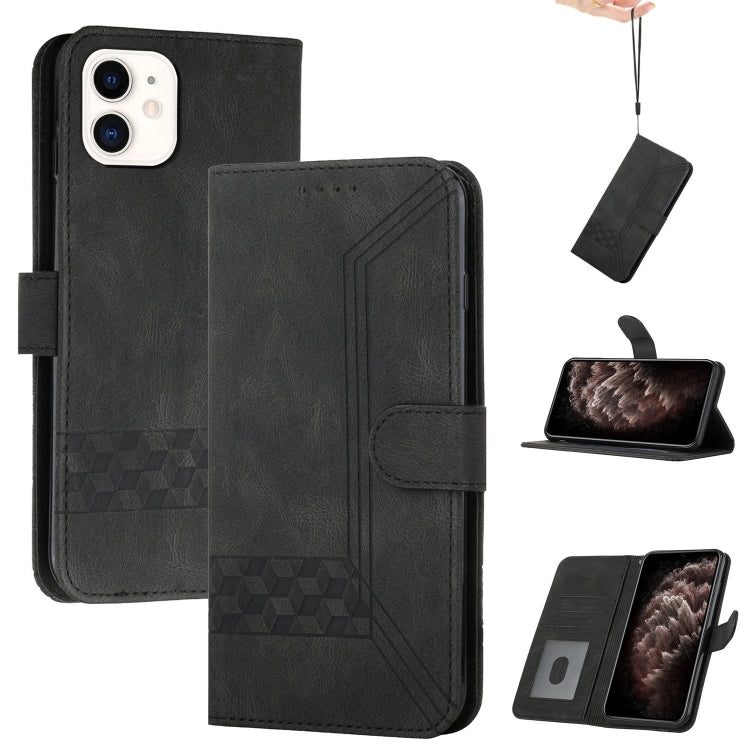 Custodia per cellulare in pelle con vibrazione Cubic Skin Feel, For iPhone 12 mini, For iPhone 12 / 12 Pro, For iPhone 12 Pro Max, For iPhone 11