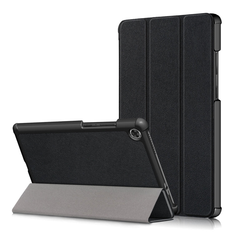 Per Lenovo Tab M8 Custer Texture Flip orizzontale Smart Custodia in pelle TPU con supporto a tre pieghe